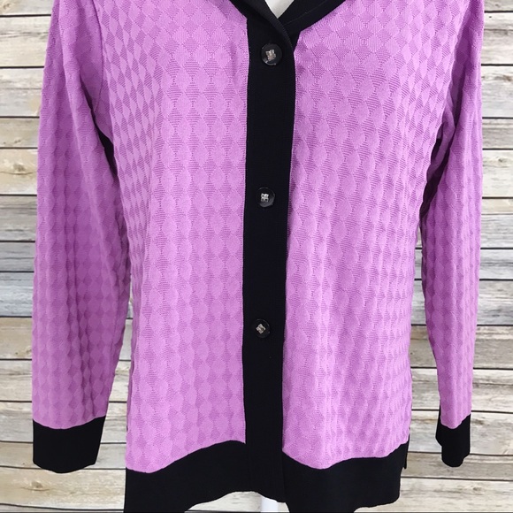 Exclusively Misook Button Front Cardigan Jacket - Picture 3 of 8